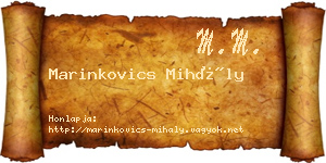 Marinkovics Mihály névjegykártya