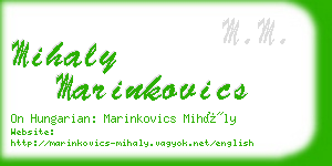 mihaly marinkovics business card